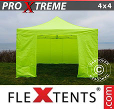Namiot ekspresowy 4x4m Jaskrawożółty/zielony, mq 4 