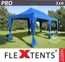 Namiot ekspresowy 3x6m Niebieski, zawierający 6 ozdobnymi...