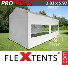 Namiot ekspresowy 2,83x5,87m Biały, mq 6 ściany boczne