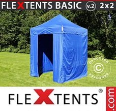 Namiot ekspresowy 2x2m Niebieski, mq 4 ściany boczne