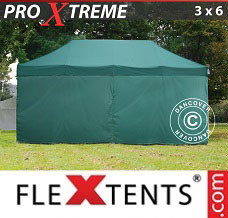 Namiot ekspresowy 3x6m Zielony, mq 6 ściany boczne