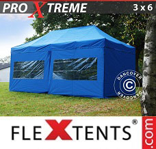 Namiot ekspresowy 3x6m Niebieski, mq 6 ściany boczne